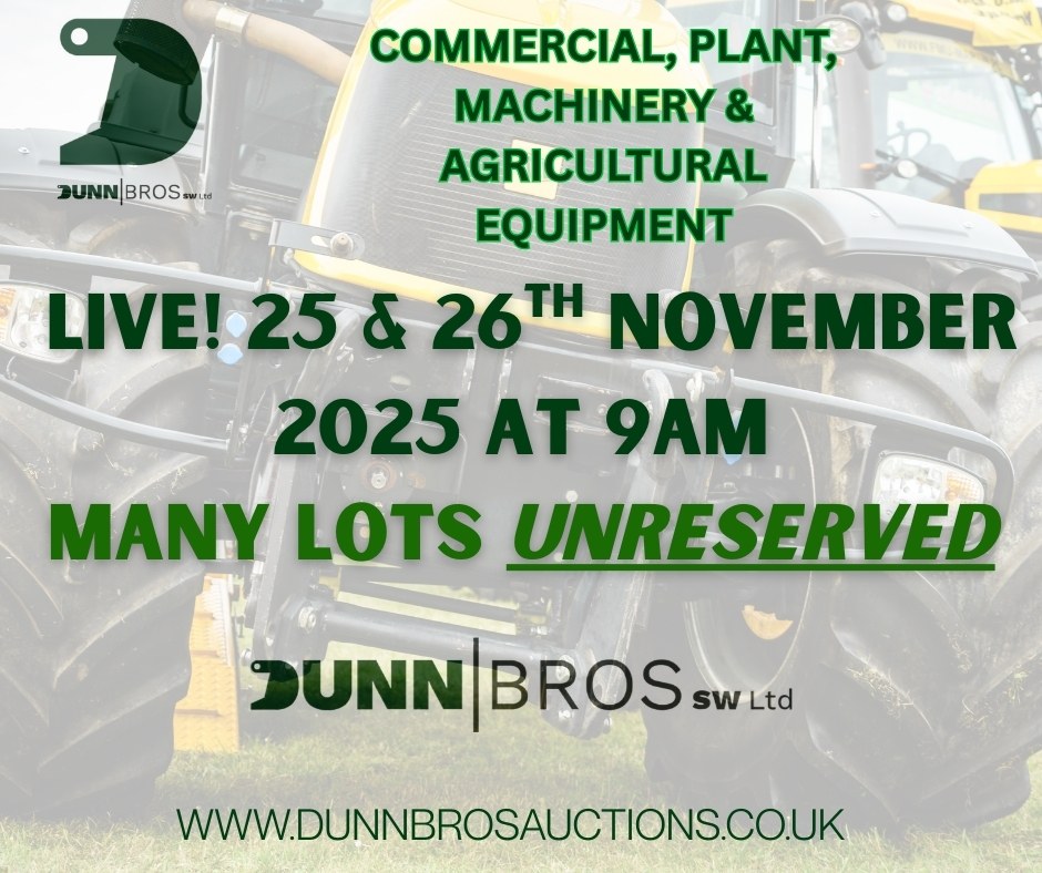 LIVE Commercial,  Plant, Machinery and Agricultural Equipment - LIVE November 2025
